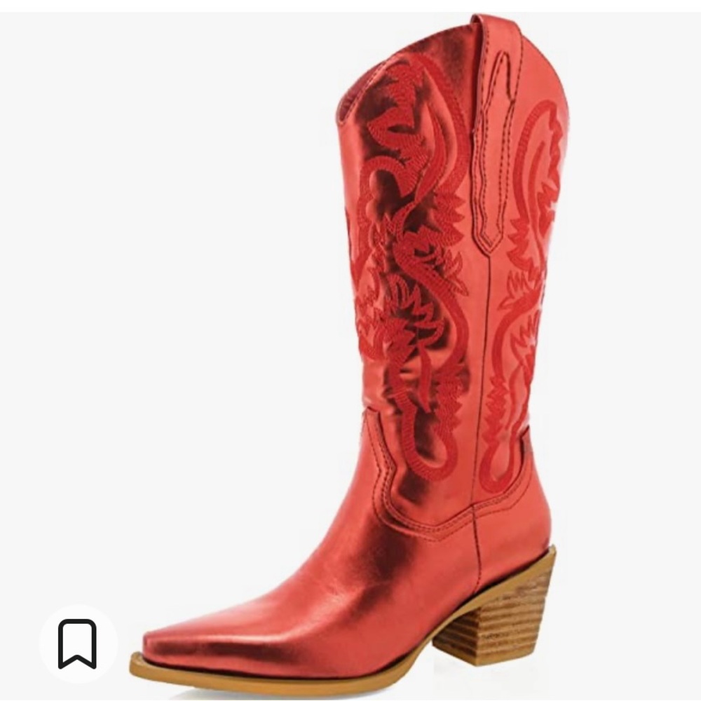 MUCCCUTE Women's Metallic Cowgirl Boots